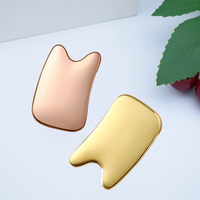 Planche de massage faciale professionnelle en acier inoxydable personnalisable Gua Sha, outil de beauté pour le corps, avec logo de marque