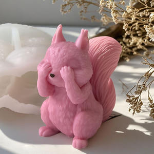 الناهض المبكر حيوان السنجاب ديي أو الروائح زخارف الجبس سيليكون العفن مع الفم عيون آذان لأدوات الكعكة - Product Image 3