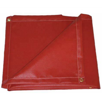 Couverture anti-étincelles en fibre de verre enduite de silicone pour la protection contre les chutes de braises et la lutte contre les incendies, avec service de découpe, 0,50 mm, 560 g/m², EPI