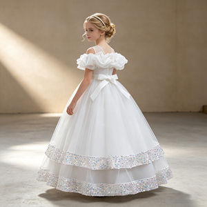 <span class=keywords><strong>Robe</strong></span> <span class=keywords><strong>de</strong></span> princesse pour fille <span class=keywords><strong>de</strong></span> 12 ans, modèle fantaisie, à épaules dénudées, avec design superposé et bouffant, idéale pour mariage ou demoiselle d'honneur - Nouvelle collection très prisée - Product Image 6
