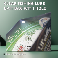 Sac en plastique d'emballage d'appâts de leurre de pêche transparent avec trou de suspension Surface d'impression étanche à l'humidité et gravure pour un usage alimentaire