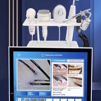 Nouvel analyseur intelligent 5-en-1 pour la détection du cuir chevelu et l'analyse cutanée, analyseur capillaire trispectral, dédié haute définition quatre-en-un