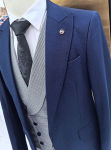 Completo Uomo di Lusso 2024, Alta Qualità, 3 Pezzi: Giacca, Pantaloni e Gilet, Abbigliamento <span class=keywords><strong>Maschile</strong></span> con Risvolto e Bottone Singolo, Costume Homme <span class=keywords><strong>Blazer</strong></span> - Product Image 3