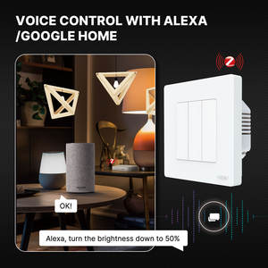 Interruptor Atenuador Inteligente ZigBee MOES Star Ring para Atenuar la Luz, Compatible con Alexa y <span class=keywords><strong>Google</strong></span> <span class=keywords><strong>Home</strong></span>, Atenuable de 1 a 3 Grupos - Product Image 4