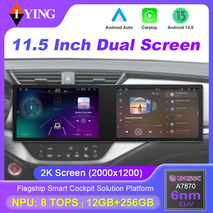 Hot bán 11 inch Màn hình kép 7870 CPU mới nhất hệ thống Android 8core 2.7GHz 6nm Core 12 + 256GB phổ loại đài phát thanh xe màn hình - Product Image 3