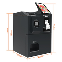 Kiosque de paiement automatique nouvelle génération BLUELIGHT DISPLAY avec écran tactile, système de traitement des billets et des pièces, SDK de facturation en intérieur