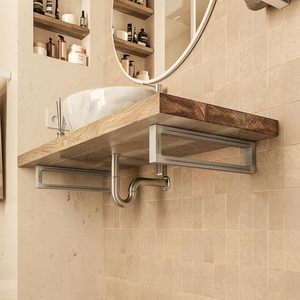 Montaggio a parete <span class=keywords><strong>2</strong></span> Set supporto per Console per lavabo supporto per lavello lavello staffa staffa per ordine postale - Product Image 3