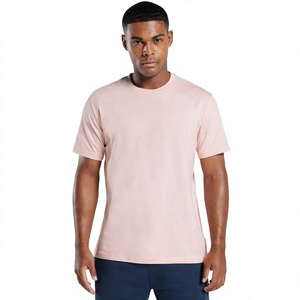 T-shirts pour hommes en modal teint sur mesure, avec logo personnalisé, couleur unie, col côtelé, respirants, séchage rapide, haute qualité, livraison rapide - Product Image 4