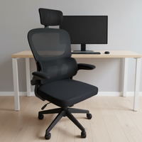 Chaise de bureau multifonction en gros d'usine, chaise de bureau ergonomique pivotante en maille pour ordinateur, chaise de travail économique pour employés