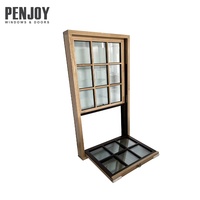 Ventana Abatible de Madera Sólida con Certificación NFRC, Doble Acristalamiento Low-E y Mosquitera, Ideal para Residencias de Lujo en EE. UU.