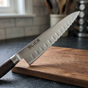 Cuchillo de Chef Profesional con Hoja Serrada y Mango de Plástico, Apto para Lavavajillas, Hecho en Japón, 9.45 Pulgadas (24 cm) - Product Image 3