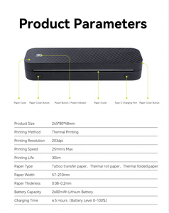 Máquina Impresora Térmica Portátil de Mano para Plantillas de Tatuajes Temporales en la Piel USB <span class=keywords><strong>A4</strong></span> - Product Image 3