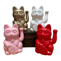 Statue de chat porte-bonheur écologique 2025, couleur personnalisable, en plastique, design Feng Shui, décoration d'intérieur