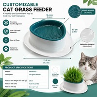 Bol de culture d'herbe pour chat d'intérieur, rond, en émail, pour herbes aromatiques, pour usage domestique