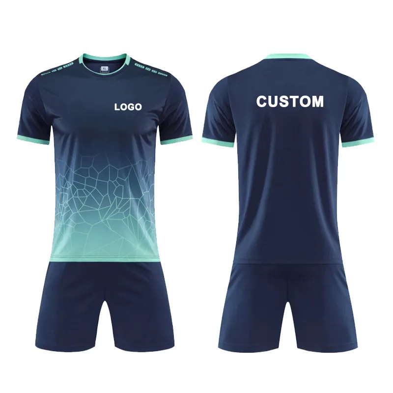 Personalizado seu logotipo qualidade da Tailândia original de fábrica kit uniforme de futebol conjunto completo 2024 hot clubs qualidade masculino desgaste de futebol