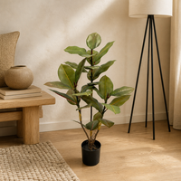 Plante artificielle en caoutchouc de 80 cm, aspect réaliste, faux ficus vert, vente en gros OEM directe d'usine pour la décoration intérieure de la maison et du bureau