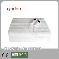 Couverture électrique à double commande avec deux zones chauffantes et protection contre la surchauffe pour lit double, utilisation hivernale à la maison et en voiture