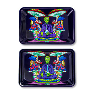 Plateaux ronds en métal simples pour plateau à rouler, 18*12.5cm, en stock, prêts à l'emploi - Product Image 5