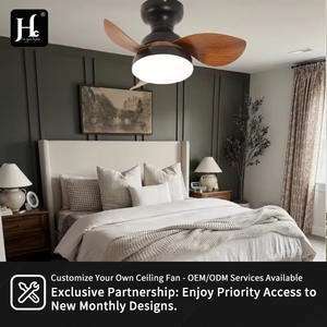 Lampes de plafond LED classiques en bois de noyer de 42 pouces avec interrupteur à télécommande, profil bas pour la décoration de la chambre à coucher et la lecture - Product Image 2