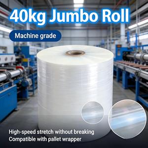 <span class=keywords><strong>Film</strong></span> étirable LLDPE à usage manuel et mécanique, pré-étirement à 200 %, pour l'emballage de palettes en logistique - Product Image 1