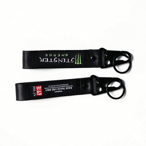 Good Quality Polyester Nylon Webbing Keychain Custom Embroidered Keychain Embroidery Fabric Keychain <b>Ring</b> - Product Image 3