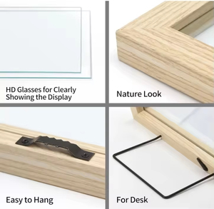 Hot Selling Style Selling Wooden Photo <b>Frames</b> <b>with</b> Double-layer Glass Natural Sample <b>Frames</b> - Product Image 2