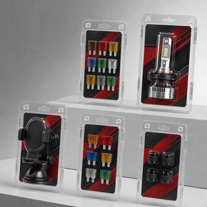 Emballage en blister transparent personnalisé en PET pour pièces automobiles, fusibles, ampoules, balais d'essuie-glace avec carte insérée et trou de suspension - Product Image 2