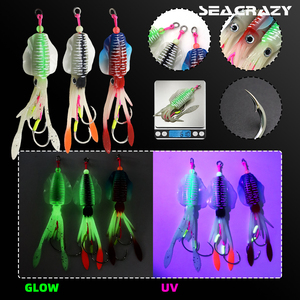 OEM ODM Señuelo Artificial Luminoso/UV <span class=keywords><strong>de</strong></span> 61g, tipo <span class=keywords><strong>Calamar</strong></span> y Faldas <span class=keywords><strong>de</strong></span> Pulpo con Anzuelo, para <span class=keywords><strong>Pesca</strong></span> <span class=keywords><strong>de</strong></span> Atún <span class=keywords><strong>en</strong></span> Río y Lago - Product Image 5