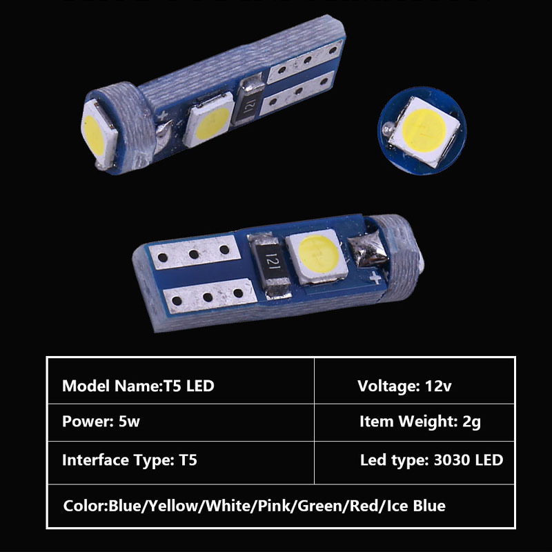 T3 COB SMD Car Vehicle Instrument Dashboard Map Warning Indicator Interior Led Lights 12v Doordash I.1311249248