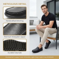 Chaussures de marche professionnelles pour hommes en cuir véritable grain litchi noir, légères et respirantes, avec logo personnalisé OEM