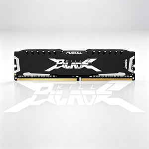 PUSKILL KillX DDR4 โมดูลหน่วยความจำ RAM สำหรับเดสก์ท็อป ดีไซน์ฮีทซิงค์สีดำ ประสิทธิภาพสูงสำหรับเล่นเกม 8GB 16GB 2666MHz 3200MHz - Product Image 1