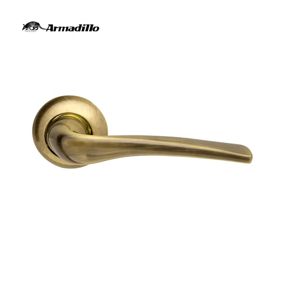 Modern style AB/GP Round rosette Zinc Door Handle