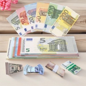 Serviette de plage et de bain absorbante imprimée à thème monétaire USD/<span class=keywords><strong>EUR</strong></span>, châle de piscine et de sport, peignoir, Voucher 111 Fabriqué en Chine - Product Image 1