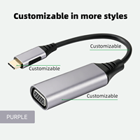 Adaptador WISTAR USB C a VGA, Convertidor USB Tipo-C Macho a VGA Hembra para Computadora Portátil y Más