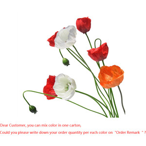 Simulación de flores de seda de amapola de maíz, arreglo floral de flores artificiales adecuado para regalos de cumpleaños y acentos de vegetación interior - Product Image 2