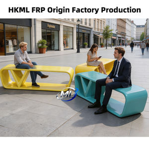 Banco de Patio Moderno de Fibra de Vidrio para Uso Comercial en Centros Comerciales, Parques y Exteriores - Product Image 3