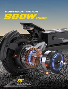 สกู๊ตเตอร์ไฟฟ้าพับได้ T10 Road Fast Fold แบตเตอรี่ลิเธียม 18AH ระบบเบรกไฮดรอลิก ดิสก์เบรก กันน้ำ สำหรับผู้ใหญ่ มอเตอร์ทรงพลัง ระยะทางไกล OOTD - Product Image 5