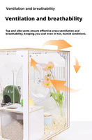 Villa surdimensionnée en acrylique pour hamster, hérisson, poulet et autres petits animaux – Boîte d'élevage et d'aménagement paysager