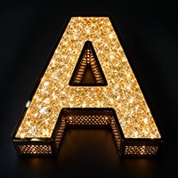 Enseigne LED, lettres lumineuses LED en forme de diamant, logo de marque personnalisé, enseigne d'entreprise, affichage électronique extérieur, enseigne de magasin éclairée en métal