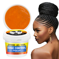 Gel Coiffant Tresses et Locs à Marque Privée, Fixation Maximale pour Bords, Grande Taille 33 oz et 60 oz, Gel de Tressage Propre et Net