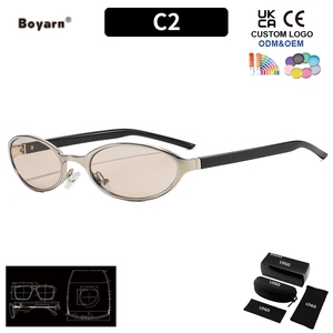 Boyarn Fashion - <span class=keywords><strong>Gafas</strong></span> de Sol Ovaladas Simples y Modernas para Mujer, <span class=keywords><strong>Gafas</strong></span> Versátiles Casuales con Protección UV - Product Image 3