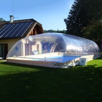 Dôme de piscine gonflable transparent sur mesure pour piscine hors sol, adaptée à votre taille de piscine