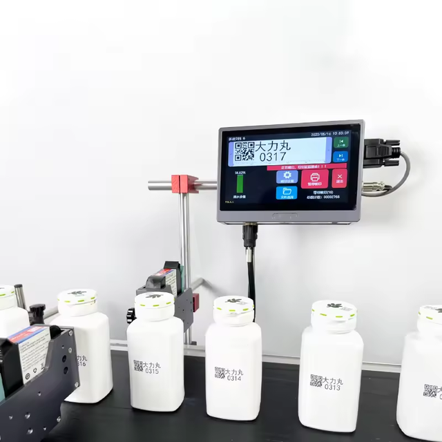 High Resolution Semi-Automatic Thermal Inkjet Printer 12.7/25.4mm Continuous Online Tij Inkjet Machine for Flex Pipe Cable