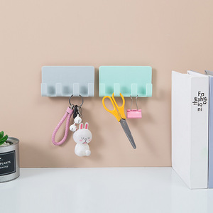 Wall Mounted Phone Charger Stand With 4 Hooks Key Holder For Home Office Organization - Product Image 2