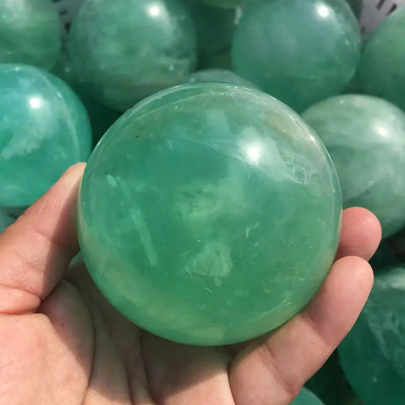 थोक प्राकृतिक ग्रीन fluorite क्रिस्टल बॉल हीलिंग पत्थर क्वार्ट्ज क्रिस्टल बॉल