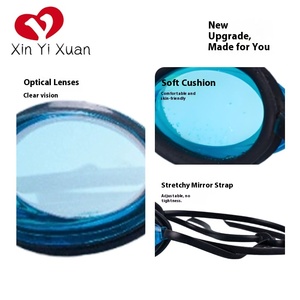 Racing Swim Goggles, Anti-Fog UV Protection Colorful Mirrored PC Lens with Adjustable Thin <b>Rope</b> Strap for Professional Training - Product Image 3