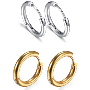 ต่างหูสแตนเลสสำหรับผู้หญิงแบบมินิมอลลิสต์ต่างหูชุบทอง18K - Product Image 5