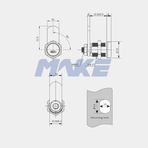 Cerradura <span class=keywords><strong>de</strong></span> <span class=keywords><strong>Seguridad</strong></span> Superior M3 con Llave Patentada, Fabricada en China - Product Image 4