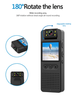 Écran d'enregistrement vidéo sans fil 1080p Hd Night Vision Portable Sports Dv Small Camcorder Back Clip Body Worn Mini Camera