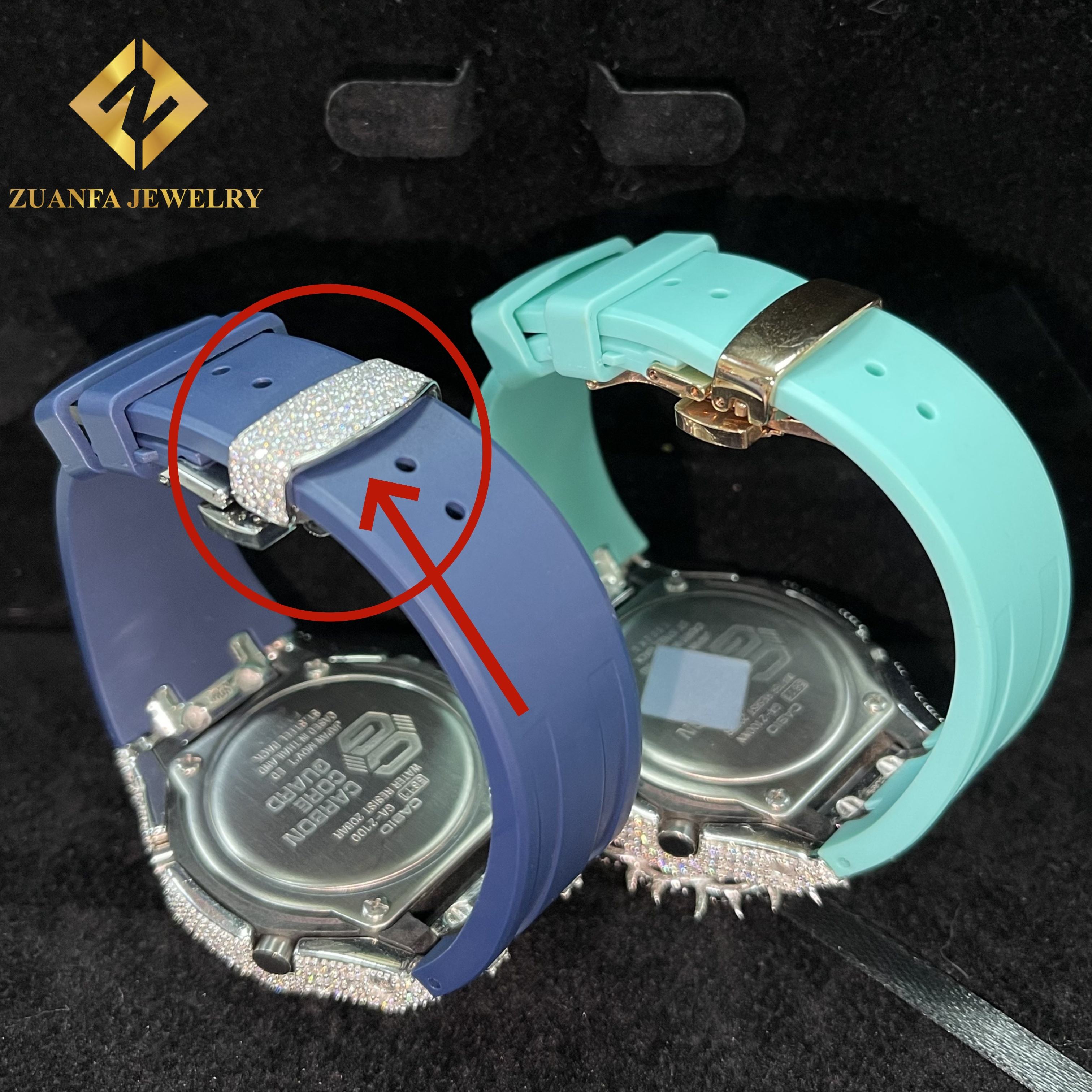 Strap With Iced Silver Clasp